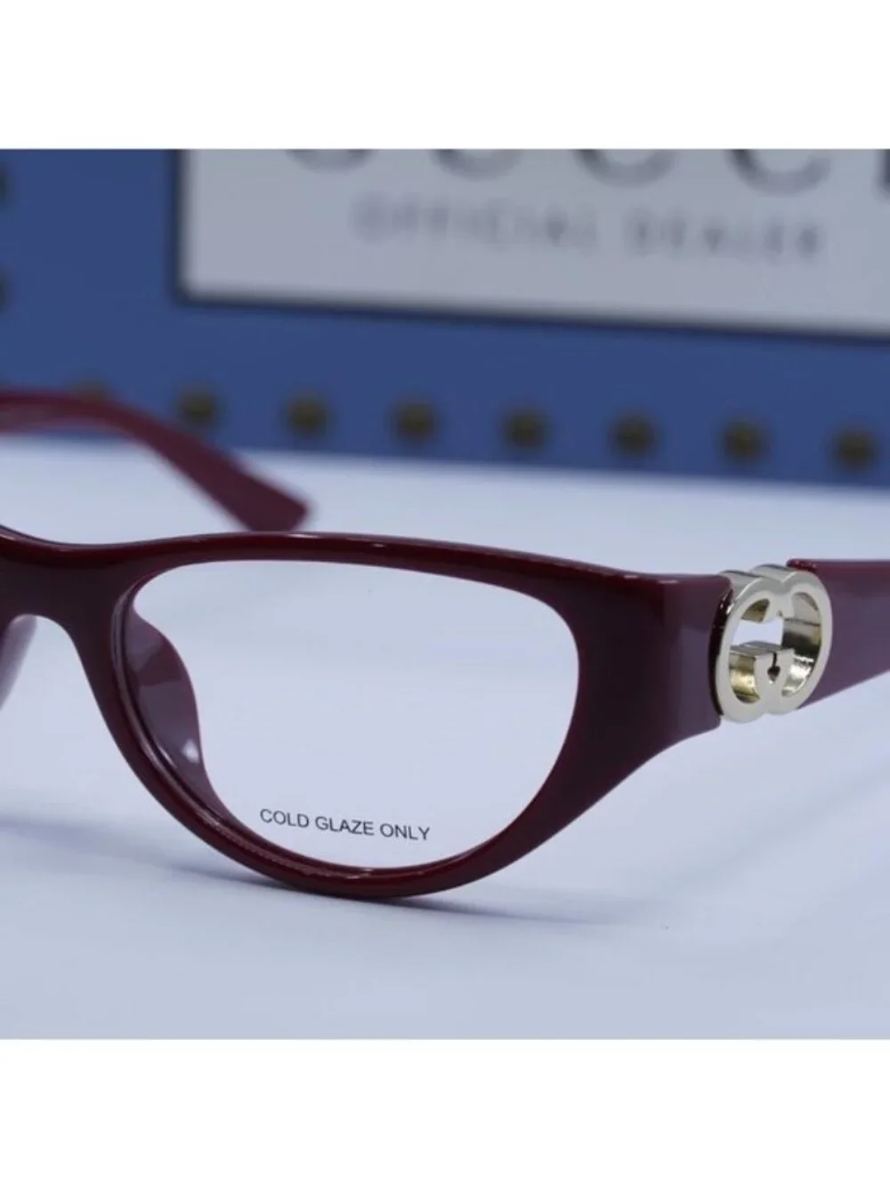 Gucci GG1825O 003 Cat Eye Eyeglasses - Bordeaux 54mm